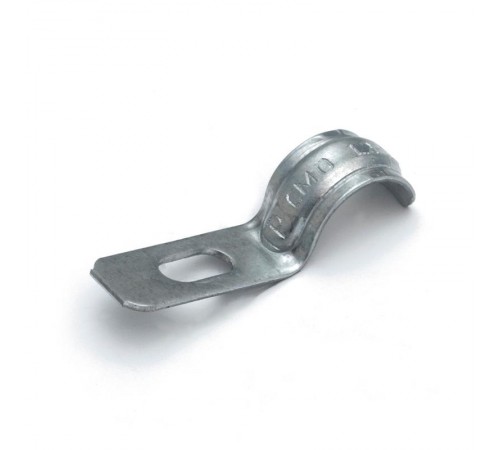 Скоба металлическая однолапковая усиленная противопожарная СМОУ d12-13 мм  (100шт/2400шт уп/кор)  PR13.02398  Промрукав