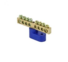 Шина "0" 63.08 (1-н изолятор стойка) латунь EKF PROxima  sn0-63-08-1  EKF