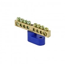 Шина "0" 63.08 (1-н изолятор стойка) латунь EKF PROxima  sn0-63-08-1  EKF