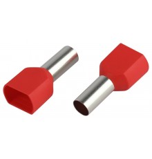 Наконечник-гильза ЭРА NO-225-107 (двойной) НШвИ(2) 10,0-14 с изолированным фланцем (упаковка 50 шт.)   Б0063342  ЭРА