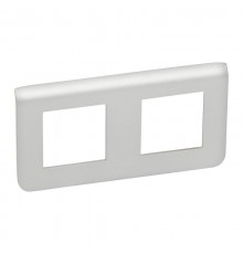 Рамка пластиковая горизонтальная Mosaic 2Х2 модуля Алюминий  079304  Legrand