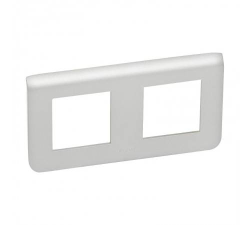 Рамка пластиковая горизонтальная Mosaic 2Х2 модуля Алюминий  079304  Legrand