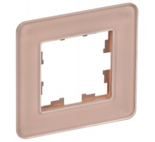 BRITE Рамка 1-ая РУ-1-2-Бр стекло дымчатый RE  BR-M12-G-41-K97  IEK