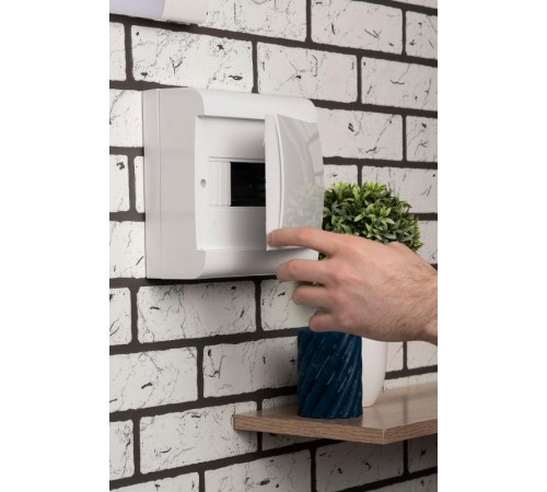 Щит распределительный навесной ЩРН-П-8 "SlimBox" белая дверца IP41 PROxima  sb-n-8w  EKF