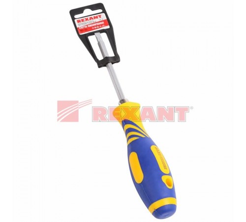 Отвертка комбинированная, двухсторонний стержень 120 мм (Крестовая PH 2, Шлицевая SL 6 мм), двухкомпонентная рукоятка  12-4741  REXANT