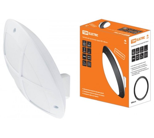 Светильник уличный настенный НБУ 05-60-008 Мегас 2 60Вт ЛН/КЛЛ/LED Е27 IP64 белый с решеткой  SQ0328-0307  TDM