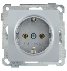 BOLERO серебряный Розетка с/з 16А РС11-1-0-Б  ERB11-K23-16  IEK