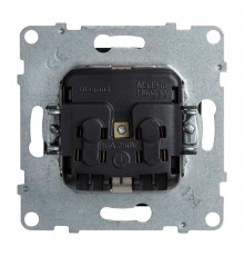 SUNO Силовая розетка 2К+З 16А 250В с защитными шторками. Винтовые зажимы. Цвет "Антрацит"  721424  Legrand