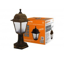 Светильник садово-парковый НТУ 04-60-001 четырехгранник, стойка, пластик, расс.пластик, бронза  SQ0330-0775  TDM