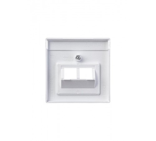 Плата центральная (накладка) для 2-постовой телекоммуникационной розетки , серия solo/future, цвет белый бархат  1710-0-3888   2CKA001710A3888  ABB