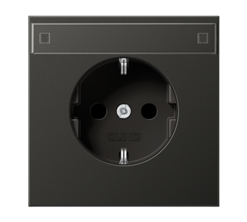 Штепсельная розетка SCHUKO 16A 250V~ с защитой от детей и полем для надписи; антрацит  AL1520KINAAN  Jung