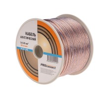 Кабель акустический 2х1,00 мм прозрачный BLUELINE (бухта 100 м)  01-6205-6  PROconnect