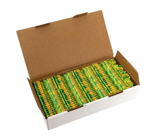 Клеммная колодка пружинная 2.5 Push-in земля PIT-2,5-pe  EKF