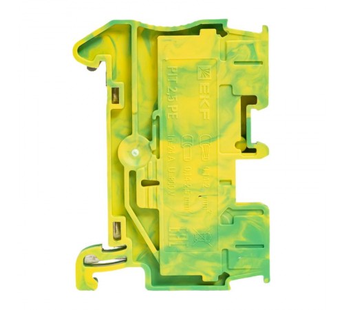 Клеммная колодка пружинная 2.5 Push-in земля PIT-2,5-pe  EKF