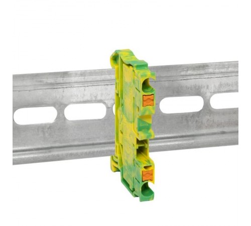 Клеммная колодка пружинная 2.5 Push-in земля PIT-2,5-pe  EKF