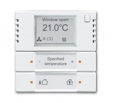 6128/28-84-500 Терморегулятор KNX с дисплеем и сенсором, 2/4-клавишный, альпийский белый  6134-0-0334  2CKA006134A0334  ABB