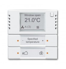 6128/28-84-500 Терморегулятор KNX с дисплеем и сенсором, 2/4-клавишный, альпийский белый  6134-0-0334  2CKA006134A0334  ABB