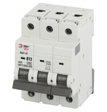 Автоматический выключатель PRO VA63-3P13B6 ВА47-63 3P 13А кривая B 6кА   Б0063093  ЭРА