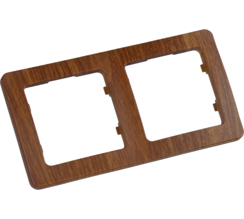 Рамка двухместная, скрытой установки, цвет дуб  Р402-05  HEGEL