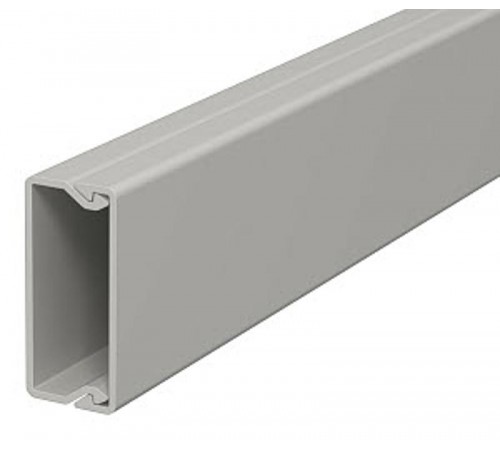 Мини-канал WDK с крышкой 15x40x2000 мм (высота борта 18 мм, крышка 40 мм) ПВХ серый RAL 7030  6025137  OBO Bettermann