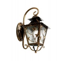 Светильник декоративный уличный PL631 60W 230V E27 224*290*480мм черное золото, на стену вниз  11642  Feron