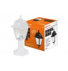 Светильник садово-парковый НТУ 04-60-001 60Вт ЛН/КЛЛ/LED Е27 IP44 четырехгранник, стойка, пластик, белый  SQ0330-0735  TDM