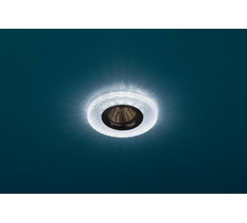 Светильник точечный встраиваемый DK LD1 MR16 3Вт GU5.3 голубой с подсветкой  Б0018774  ЭРА