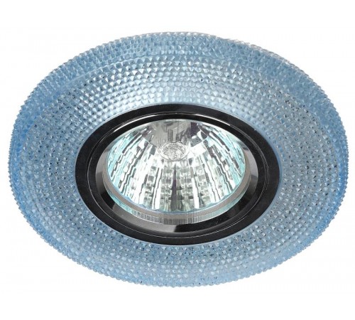 Светильник точечный встраиваемый DK LD1 MR16 3Вт GU5.3 голубой с подсветкой  Б0018774  ЭРА