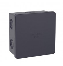 Коробка ответвит. с 6 кабельными вводами д.20мм, IP44, 80х80х40мм, черная  53700B  DKC