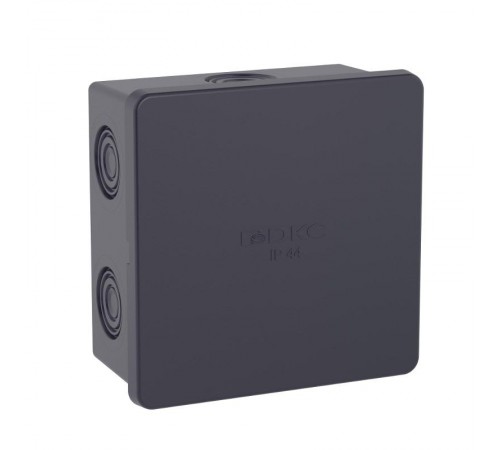 Коробка ответвит. с 6 кабельными вводами д.20мм, IP44, 80х80х40мм, черная  53700B  DKC