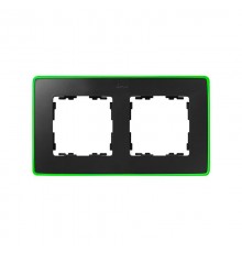 Simon 82 Рамка декоративная, 2 поста, Select, Neon, S82 Detail, графит-зелёный  8201620-260  Simon