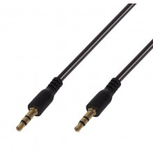 Аудиокабель AUX 3.5 мм гелевый 1 м черный  18-4080  REXANT