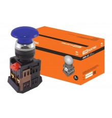 Кнопка AEА-22 "Грибок" синий d22мм 1з+1р   SQ0704-0017  TDM