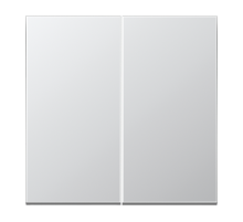 Двойная клавиша для балансирных механизмов выключателей (кнопок), в комплекте с CD95HP (крепежный элемент), возможно IP44; металл; алюминий; Aluminium