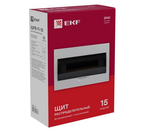 Щит распределительный встраиваемый ЩРВ-П-15 IP41 EKF PROxima  pb40-v-15  EKF