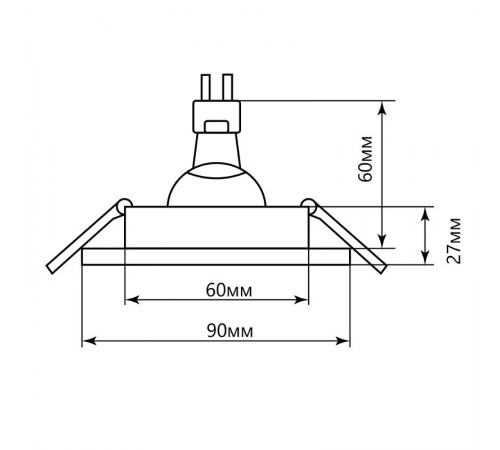 Светильник точечный встраиваемый под лампу DL11/DL3202 MR16 50W G5.3 титан  15117  FERON