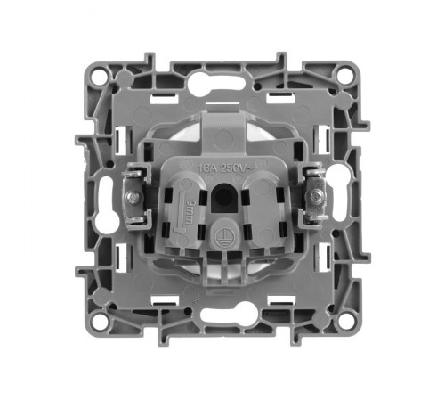 Etika Алюминий Розетка без заземления со шторками, винтовые клеммы  672434  Legrand