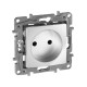 Etika Алюминий Розетка без заземления со шторками, винтовые клеммы  672434  Legrand