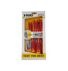 Набор диэлектрических отверток Ergonic с тестером напряжения 6 шт  41396398  Felo