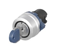 Головка переключателя с ключом на 3 положения с возвратом стандартная  ручка, черный, алюминий  M22S-KM3A  DKC