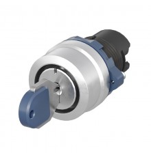 Головка переключателя с ключом на 3 положения с возвратом стандартная  ручка, черный, алюминий  M22S-KM3A  DKC