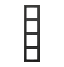 Рамка для вертикальной и горизонтальной установки, 4 поста; металл; антрацит; Aluminium  AL2984AN  Jung