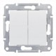Sedna Белый Выключатель 2-клавишный 10А, IP44 (сх.5)  SDN0300421  Schneider Electric
