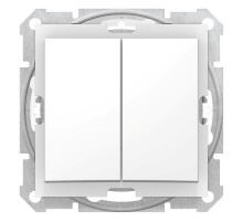 Sedna Белый Выключатель 2-клавишный 10А, IP44 (сх.5)  SDN0300421  Schneider Electric