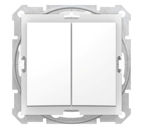 Sedna Белый Выключатель 2-клавишный 10А, IP44 (сх.5)  SDN0300421  Schneider Electric