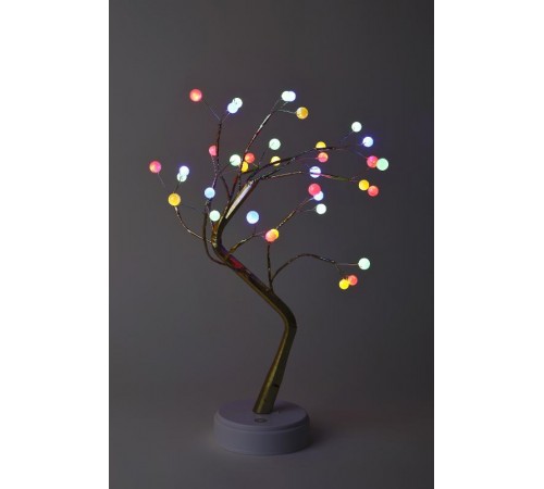 Декоративный светильник Дерево с самоцветами h 45 см, ЕGNID - 36M , мультиколор, 36  диодов, 3*АА, IP20  Б0051948  ЭРА