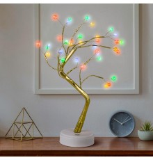 Декоративный светильник Дерево с самоцветами h 45 см, ЕGNID - 36M , мультиколор, 36  диодов, 3*АА, IP20  Б0051948  ЭРА