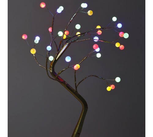 Декоративный светильник Дерево с самоцветами h 45 см, ЕGNID - 36M , мультиколор, 36  диодов, 3*АА, IP20  Б0051948  ЭРА