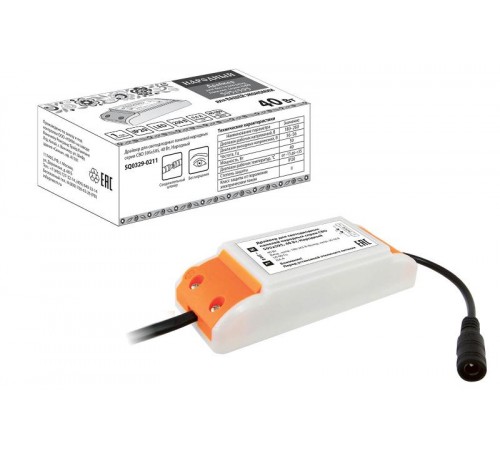 Драйвер для светодиодных панелей народных серии СВО 595х595, 40 Вт, Народный  SQ0329-0211  TDM