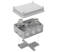 Коробка огнестойкая для о/п 40-0310-FR10.0-4 Е15-Е120 RAL7035 150х110х70 (6 шт/кор) серая  40-0310-7035-FR10.0-4  Промрукав